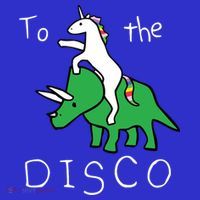 To The Disco 80s Party Unicorn Dino Disco T-Shirt
