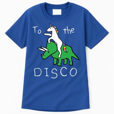 To The Disco 80s Party Unicorn Dino Disco Tall T-Shirt