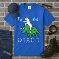 To The Disco 80s Party Unicorn Dino Disco Tall T-Shirt