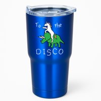 To The Disco 80s Party Unicorn Dino Disco Tumbler