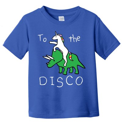 To The Disco 80s Party Unicorn Dino Disco Toddler T-Shirt