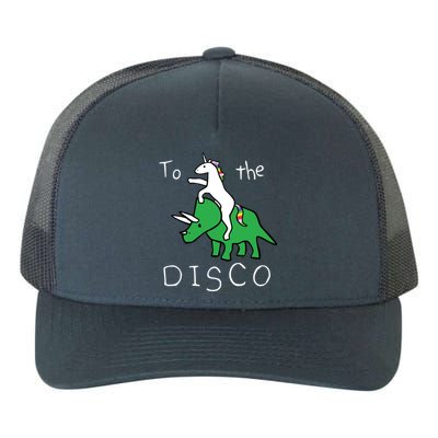 To The Disco 80s Party Unicorn Dino Disco Yupoong Adult 5-Panel Trucker Hat