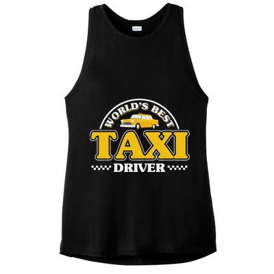 Taxi Taxi Driver Ladies PosiCharge Tri-Blend Wicking Tank