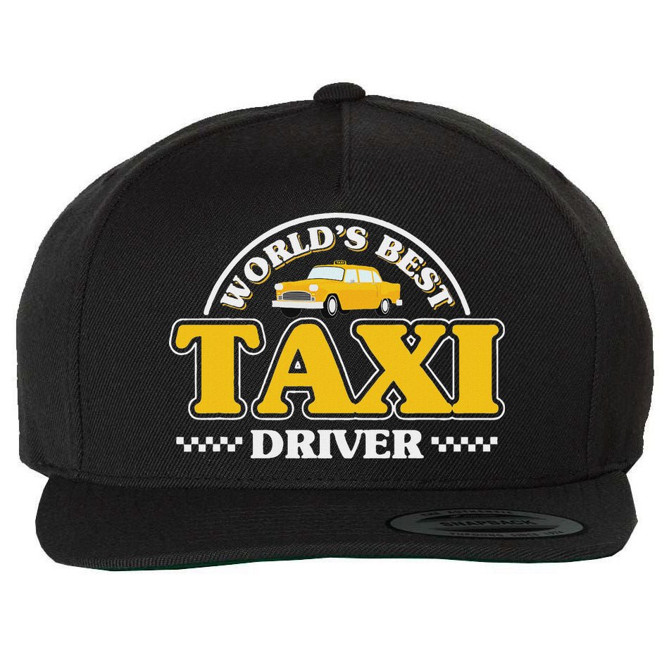 Taxi Taxi Driver Wool Snapback Cap
