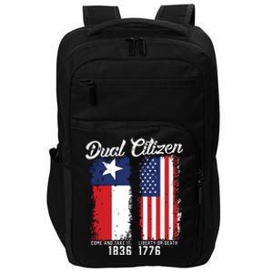 True Texan Dual Citizen Love Texas And America Impact Tech Backpack