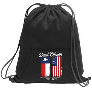 True Texan Dual Citizen Love Texas And America Sweatshirt Cinch Pack Bag