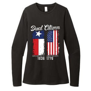 True Texan Dual Citizen Love Texas And America Womens CVC Long Sleeve Shirt