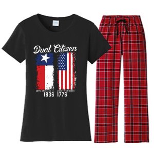 True Texan Dual Citizen Love Texas And America Women's Flannel Pajama Set