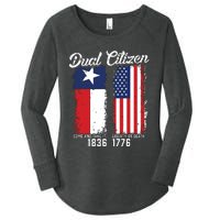 True Texan Dual Citizen Love Texas And America Women's Perfect Tri Tunic Long Sleeve Shirt