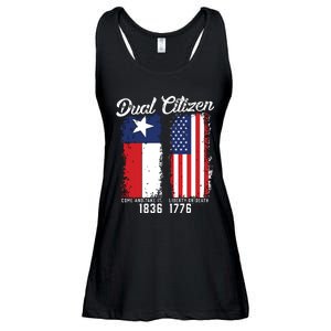 True Texan Dual Citizen Love Texas And America Ladies Essential Flowy Tank