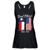 True Texan Dual Citizen Love Texas And America Ladies Essential Flowy Tank