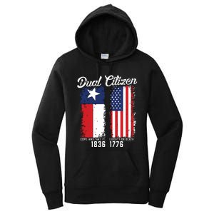 True Texan Dual Citizen Love Texas And America Women's Pullover Hoodie