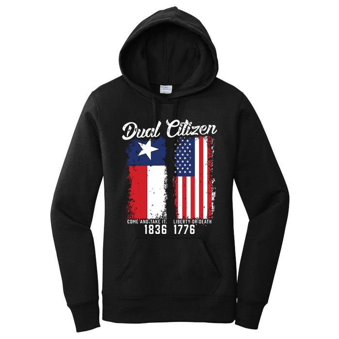 True Texan Dual Citizen Love Texas And America Women's Pullover Hoodie