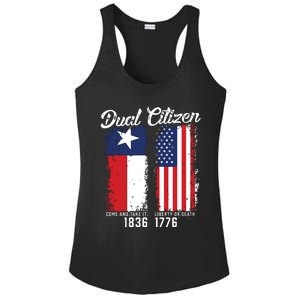 True Texan Dual Citizen Love Texas And America Ladies PosiCharge Competitor Racerback Tank