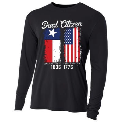 True Texan Dual Citizen Love Texas And America Cooling Performance Long Sleeve Crew