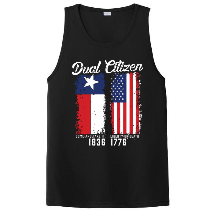 True Texan Dual Citizen Love Texas And America PosiCharge Competitor Tank