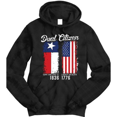 True Texan Dual Citizen Love Texas And America Tie Dye Hoodie