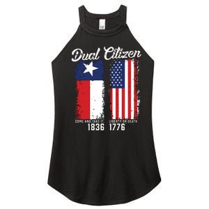 True Texan Dual Citizen Love Texas And America Women's Perfect Tri Rocker Tank