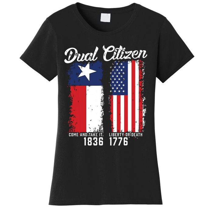 True Texan Dual Citizen Love Texas And America Women's T-Shirt