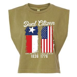 True Texan Dual Citizen Love Texas And America Garment-Dyed Women's Muscle Tee