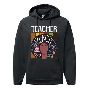 Teacher Thanksgiving Day Retro Afro Queen Black History Performance Fleece Hoodie