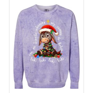 Tuki Tuki Donkey Mi Burrito Sabanero Mexican Mexico Xmas Colorblast Crewneck Sweatshirt