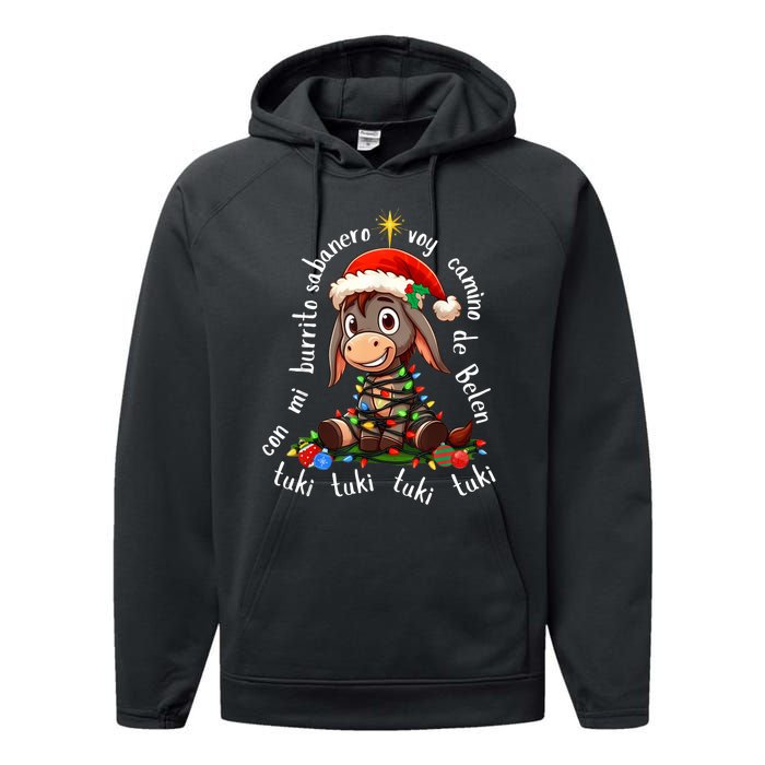 Tuki Tuki Donkey Mi Burrito Sabanero Mexican Mexico Xmas Performance Fleece Hoodie