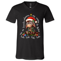 Tuki Tuki Donkey Mi Burrito Sabanero Mexican Mexico Xmas V-Neck T-Shirt