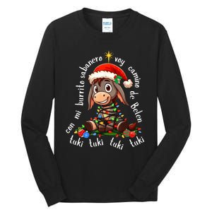 Tuki Tuki Donkey Mi Burrito Sabanero Mexican Mexico Xmas Tall Long Sleeve T-Shirt