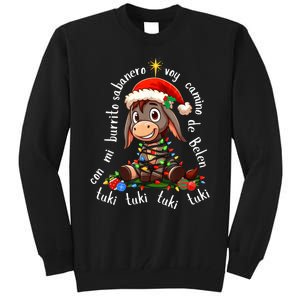 Tuki Tuki Donkey Mi Burrito Sabanero Mexican Mexico Xmas Tall Sweatshirt