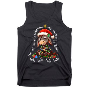 Tuki Tuki Donkey Mi Burrito Sabanero Mexican Mexico Xmas Tank Top