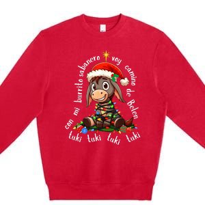 Tuki Tuki Donkey Mi Burrito Sabanero Mexican Mexico Xmas Premium Crewneck Sweatshirt