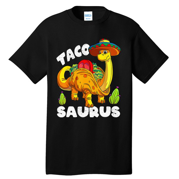 Tacosaurus Taco Dinosaur Funny Dino Cinco De Mayo Mexican Tall T-Shirt