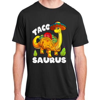 Tacosaurus Taco Dinosaur Funny Dino Cinco De Mayo Mexican Adult ChromaSoft Performance T-Shirt