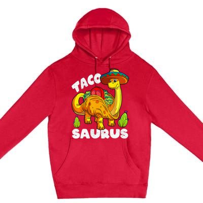 Tacosaurus Taco Dinosaur Funny Dino Cinco De Mayo Mexican Premium Pullover Hoodie