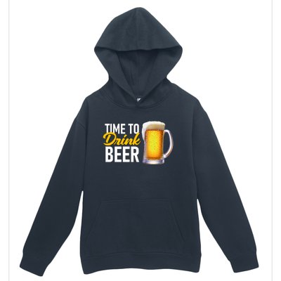 Time To Drink Beer Urban Pullover Hoodie