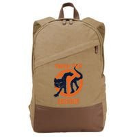 Trash Talk Destroy Black Cat Cotton Canvas Backpack