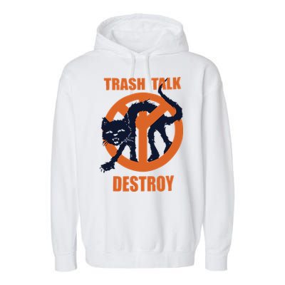 Trash Talk Destroy Black Cat Garment-Dyed Fleece Hoodie