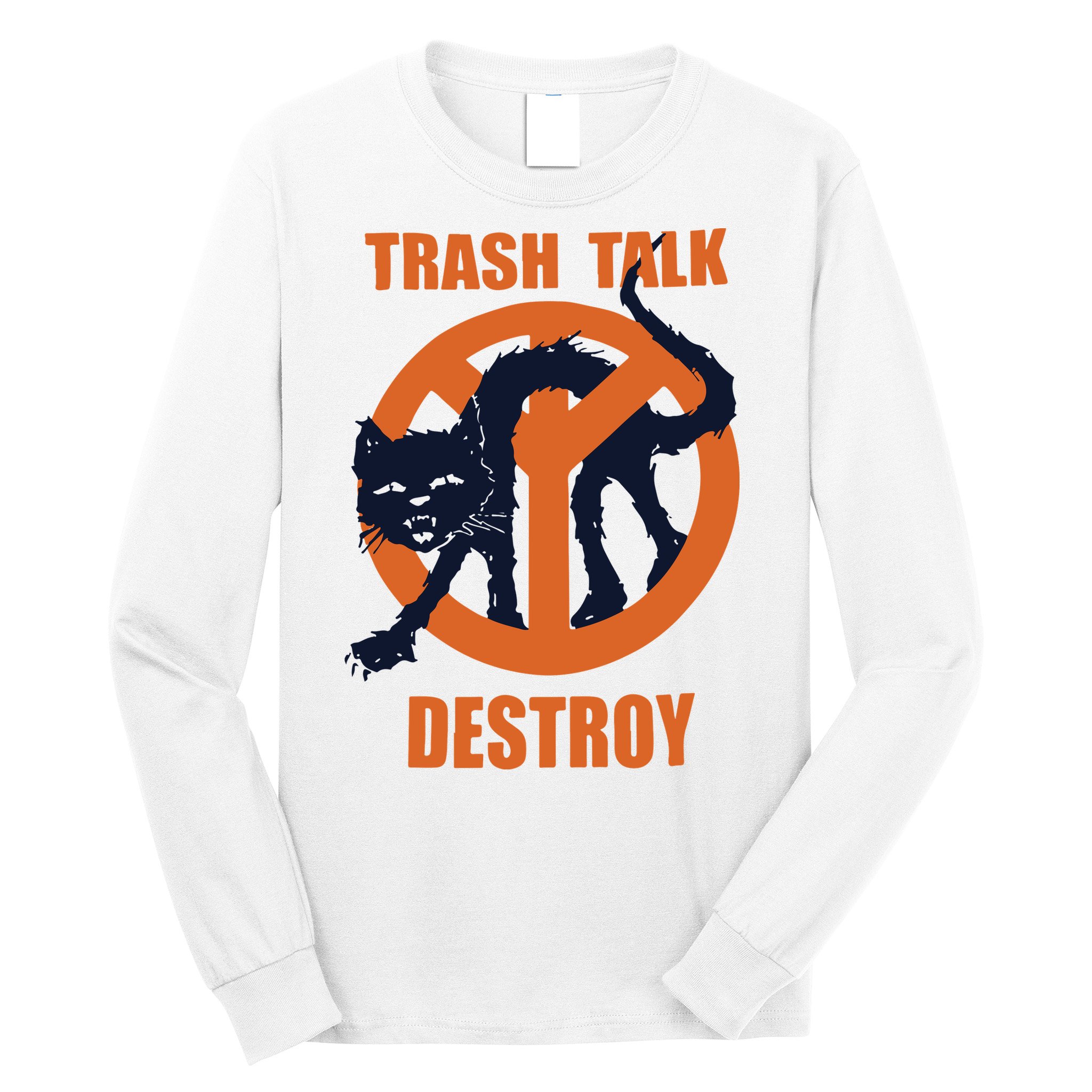 Trash Talk Destroy Black Cat Long Sleeve Shirt