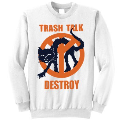 Trash Talk Destroy Black Cat Sweatshirt