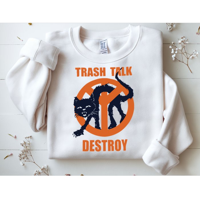 Trash Talk Destroy Black Cat Sweatshirt