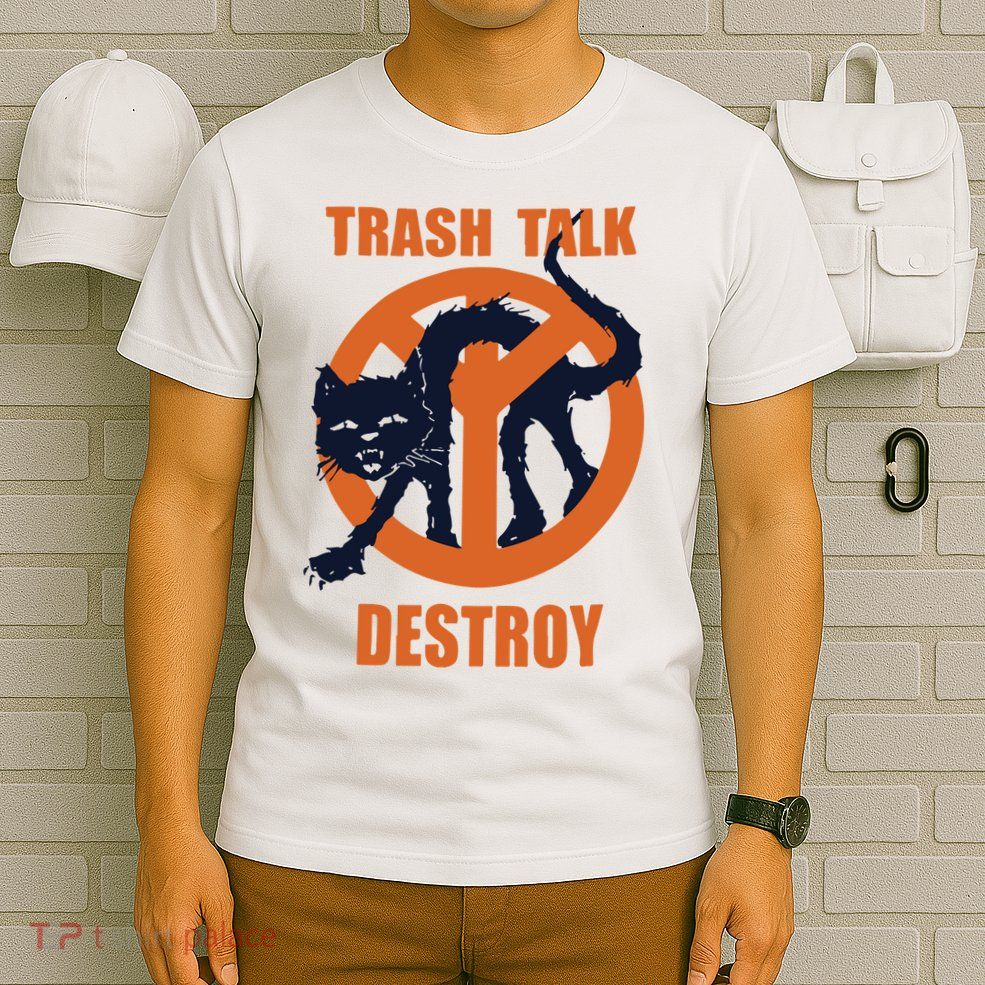 Trash Talk Destroy Black Cat T-Shirt