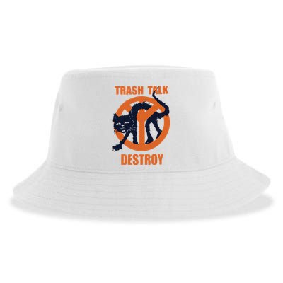 Trash Talk Destroy Black Cat Sustainable Bucket Hat