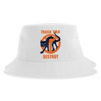 Trash Talk Destroy Black Cat Sustainable Bucket Hat