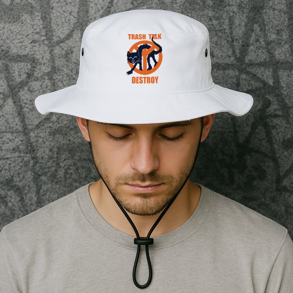 Trash Talk Destroy Black Cat Bucket Hat
