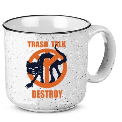 Trash Talk Destroy Black Cat 15oz Campfire Ceramic Mug