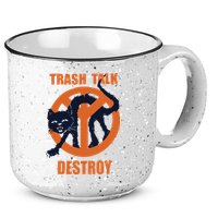 Trash Talk Destroy Black Cat 15oz Campfire Ceramic Mug