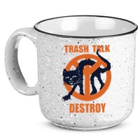 Trash Talk Destroy Black Cat 15oz Campfire Ceramic Mug
