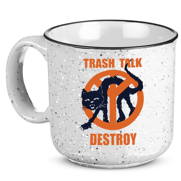 Trash Talk Destroy Black Cat 15oz Campfire Ceramic Mug