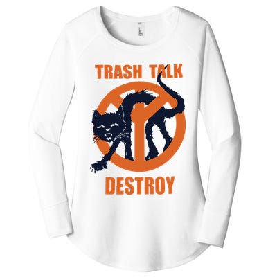 Trash Talk Destroy Black Cat Women's Perfect Tri Tunic Long Sleeve Shirt
